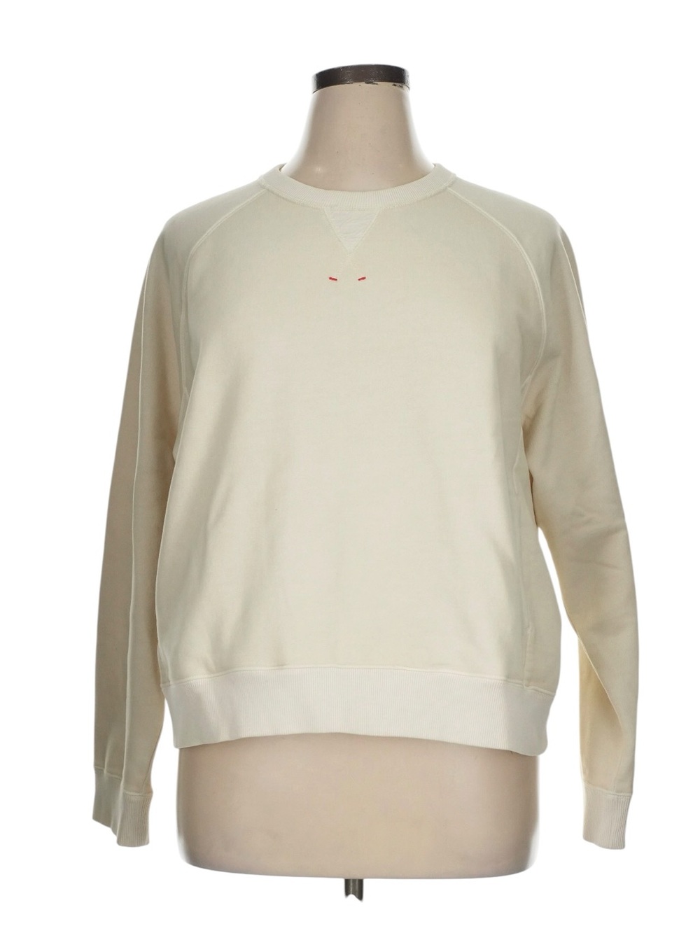 Madewell Garment Dyed Crewneck Sweatshirt XL Cream Casual Weekends Errands NWT